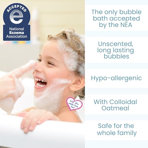 TruKid Bubble Podz Bubble Bath for Kids, Toddlers, & Babies, NEA-Accepted for Eczema, Gentle Refreshing Colloidal Oatmeal Bath Bomb for Sensitive Skin, pH Balanced, Tear Free, Unscented (24 Podz)