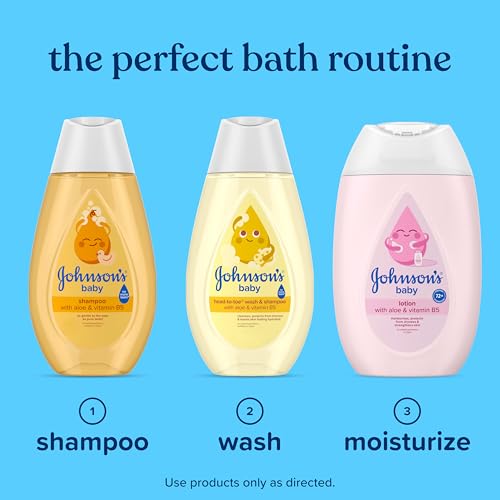 Johnson's Baby Lotion with Coconut Oil, Aloe Vera & Vitamin B5, 72 HR Hydration, Skin Moisturizer, Hypoallergenic, Newborn Safe, Protects From Dryness & Strengthens Skin, Baby Essentials, 13.6 fl. oz