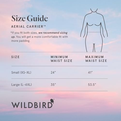 WildBird - Aerial Buckle Carrier - 2-24 Months - Standard (XS-XL) Acadian - Front or Back Carry - Cross Straps, Lumbar Support, Headrest - Hip Healthy - Baby Carrier - Baby Essentials - New Mom Gifts