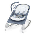 Ingenuity Gas Relief and Anti-Colic Baby Bouncer Seat and Rocker, Gentle Belly Massage to Relax and Soothe Bellies, Instant Tummy Soother, 20 Songs and Melodies – Chambray Blue