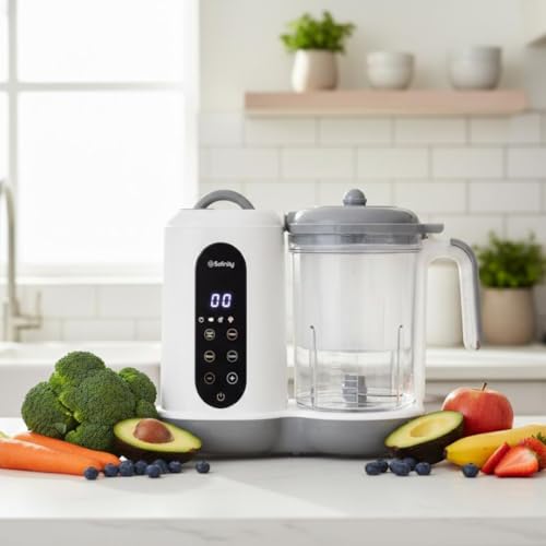 Baby Food Steamer & Blender 2-in-1 | Rapid Steaming, Smooth Purees, BPA-Free Design, Auto Shut-Off, Large Capacity for Homemade Infant Meals & Toddler Nutrition
