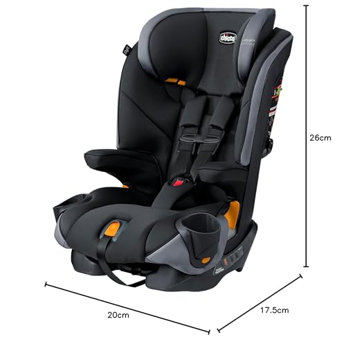 Chicco MyFit 2-in-1 Harness Booster Car Seat, 5-Point Harness Car Seat and High Back Booster, for Children 26.5-100 lbs, Iron/Black