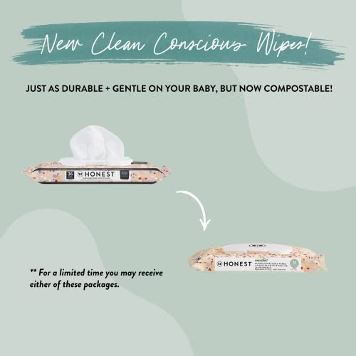 The Honest Company Hypoallergenic Multi-Use Baby Wipes for Sensitive Baby Skin, Terrazzo, 36 Count