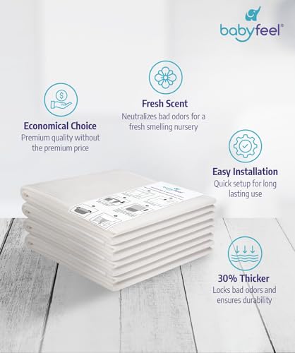 Babyfeel Refills Compatible with DEKOR CLASSIC Diaper Pails | 8 Pack | Exclusive 30% Extra Thickness | Diaper Pail Refills with Powerful Odor Elimination | Powder Scent | Holds up to 3960 Diapers