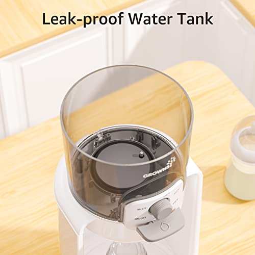 GROWNSY Instant Baby Bottle Warmer, Precise 4 Temperatures Control | Night Light, Midnight Feeding | Warm Water Dispenser for Formula in Seconds | 72H Smart Thermostat, Easy Keep Warm