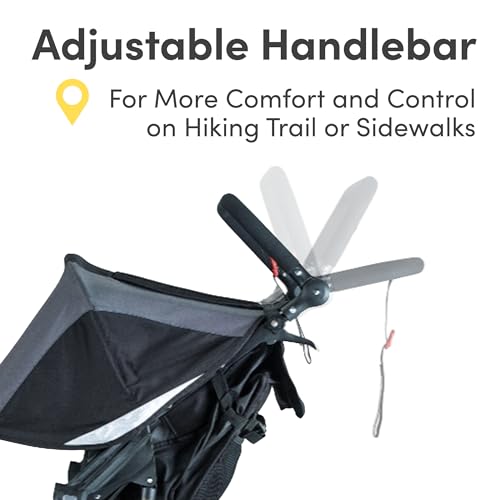 BOB Gear Revolution Flex 3.0 Duallie Jogging Stroller, Double Stroller, Graphite Black