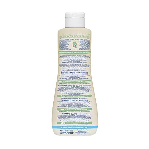 Mustela Gentle Shampoo with Natural Avocado Perseose - Formulated for Babies' and Children's Delicate Hair, Sensitive Skin, and Scalps - Newborn Safe - Various Sizes - 1 or 2-Pack
