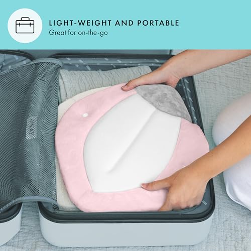 Blooming Bath Baby Bath Seat - Baby Tubs for Newborn Infants to Toddler 0 to 6 Months and Up - Infant Essentials Must Haves - The Original Washer-Safe Flower Seat - Lotus, Pink/White/Gray