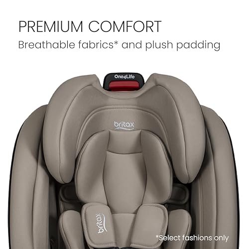 Britax One4Life All-in-One Car Seat, Up to 10 Years of Use, Rear Facing, Forward Facing, & Booster Modes, Extended Rear-Facing, ClickTight Installation & Breathable SafeWash Fabrics — Teak