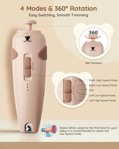 Lilian&Gema Baby Healthcare and Grooming Kit, 28-in-1 Rechargeable Nail Trimmer Electric Set, Dual Auto Light Baby Nail Care Kit, Portable Newborn Nursery Health Care Set for Infant Toddlers Boy Girl