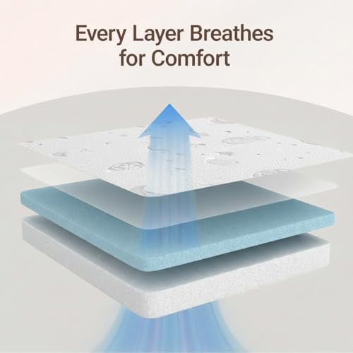 EZKLRWGF Crib Mattress 52"x27.5"–Dual Sided Breathable Memory Foam Toddler Mattress with Removable Washable Cover & Non-Slip Bottom for Baby Crib & Toddler Bed–Quiet, No Odor