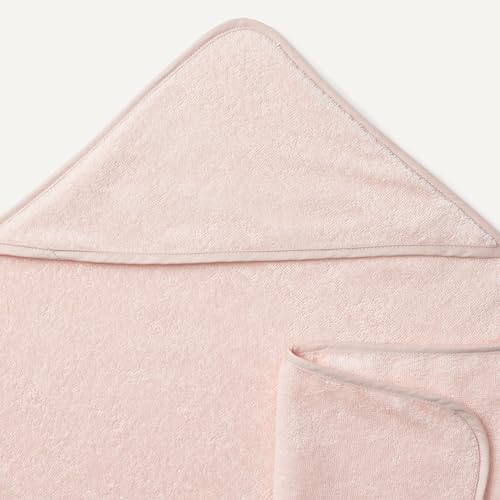 Amazon Essentials x Sofia Grainge Unisex Babies' Hooded Bath Towel, Pack of 2, Light Pink/Pale Yellow, One Size