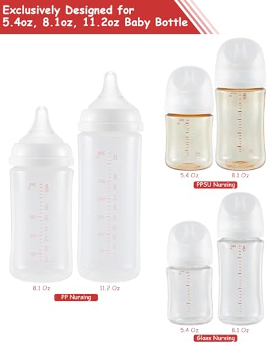 Baby Bottle Cap for Pigeon Bottle, Soft & Safe Bottle Lid, 6 Count