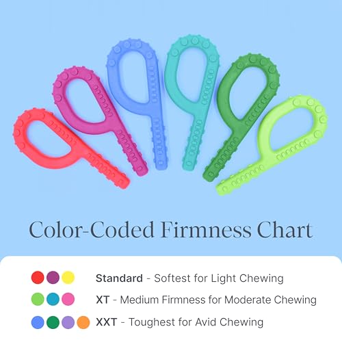 ARK Textured Grabber Sensory Chew, Sensory Toys for Kids and Adults, Chewy Fidget for Autism, ADHD, SPD, Anxiety, Medical-Grade Oral Motor Therapy Tools, XXT, Very Firm, Royal Blue