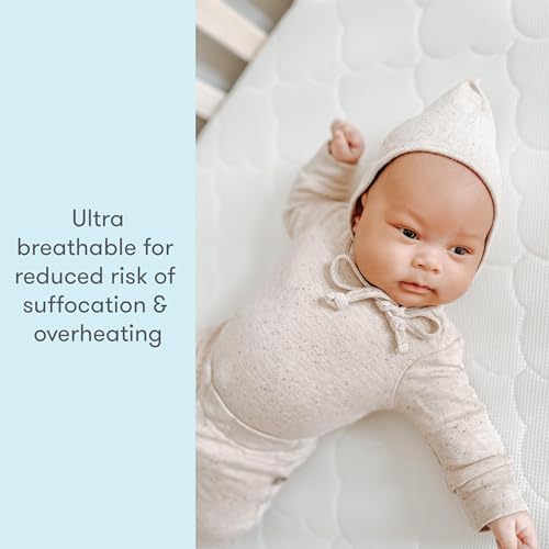 Newton Baby Crib Mattress and Toddler Bed - Ultra-Breathable Proven to Reduce Suffocation Risk, Washable Core & Cover, All-Stages, Infant to Toddler, Deluxe 5.5" Thick - White