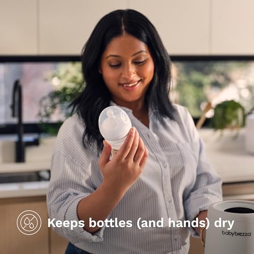 Baby Brezza AirSwirl Waterless Baby Bottle Warmer - Hospital-Grade Safe Warming for Breastmilk + Formula - No Hot Spots, No Water - Works with Nearly All Bottles