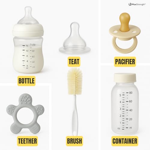 Max Strength Pro Microwave Steam Sterilizer Bags 20pc for Baby Bottles, Soothers, Teethers, Breast Pump Parts, Training Cups, Accessories, Reusable Large Bags, 20 Uses Per Bag, Easy Tracking System