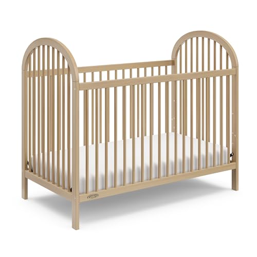Graco Olivia Convertible Crib and Graco Premium Foam Crib & Toddler Bed Mattress Bundle (Driftwood) – GREENGUARD Gold Certified, Standard Crib Mattress, Baby Crib Converts to Toddler Bed & Daybed