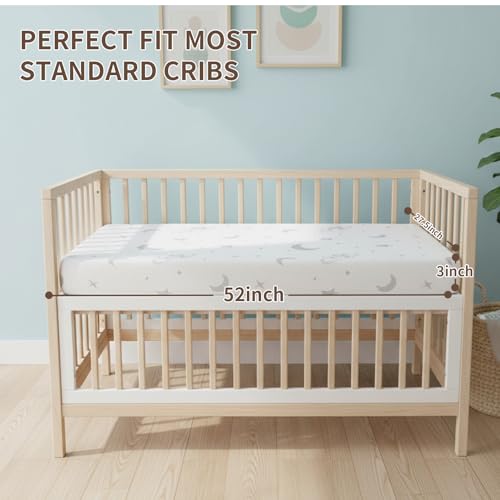 EZKLRWGF Crib Mattress 52"x27.5"–Dual Sided Breathable Memory Foam Toddler Mattress with Removable Washable Cover & Non-Slip Bottom for Baby Crib & Toddler Bed–Quiet, No Odor