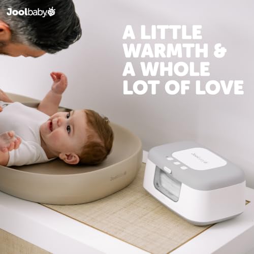 Jool Baby TinyBums Baby Wipe Warmer & Dispenser with LED Changing Light & On/Off Switch (Gray)