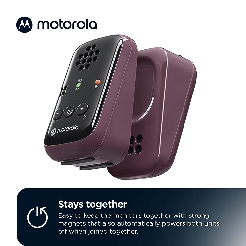 Motorola Nursery PIP12 Baby Monitor Audio Only, Portable and Rechargeable, No WiFi Needed, 1500ft Range HD Sound with Auto Off, Includes Water-Resistant Travel Case
