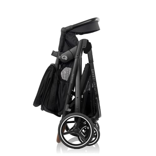 Evenflo Shyft Intuiti Travel System Featuring LiteMax NXT Preemie and Infant Car Seat with SensorySoothe (Eclipse Black)