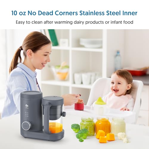 Baby Puree Maker, Steam & Blend 2-in-1, Reversible Steam Basket, One Button Use & Easy to Clean