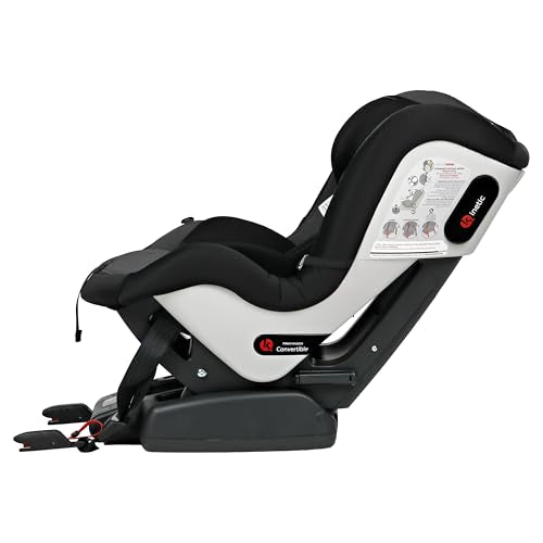 PEG Primo Viaggio Convertible Kinetic - Reversible Car Seat - Rear Facing for Children 5 to 45 lbs and Forward Facing for Children 26.5 to 65 lbs - Made in Italy - Crystal Black (Black)