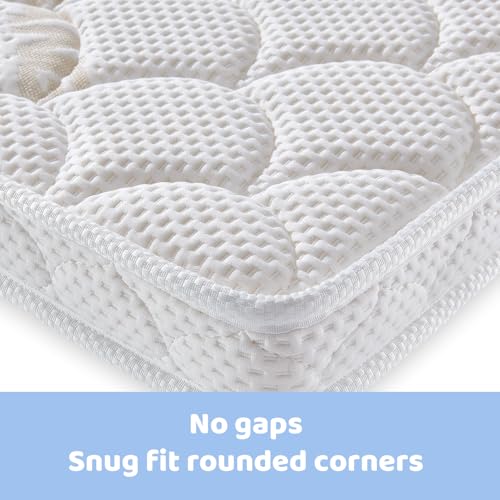 Tiankehan Mini Crib Mattress - 38x24x4 Inch- Dual Sided with Firm Support and Comfort Foam- Breathable, Quiet and Odorless, Fits Most Mini Cribs (Does Not Fit Playard or Standard Crib)