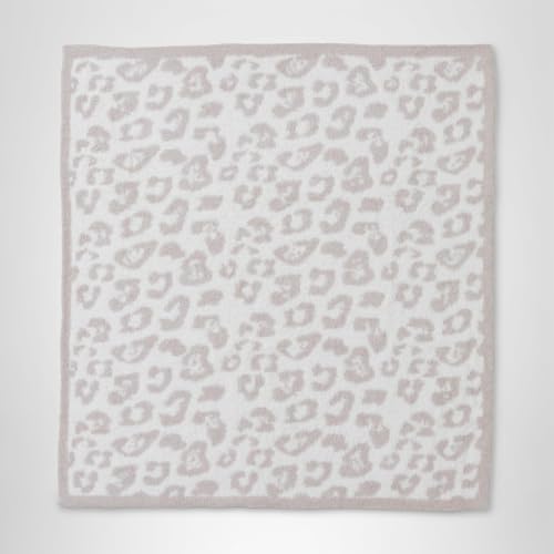 Barefoot Dreams® CozyChic® Baby Blanket, Barefoot in the Wild, Ultra Soft Plush Jacquard Microfiber Cozy Blanket, Lightweight Comfort, One Size, Stone-Cream