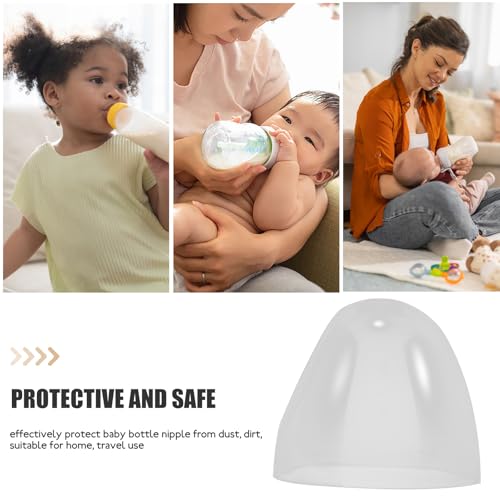 Beatifufu Baby Bottle Caps Replacement Compatible with Pigeon Milk Bottle Lids Leak-Proof Feeding Bottles Screw Caps for Home Travel 3 Pack 2.44X2.44X2.16In
