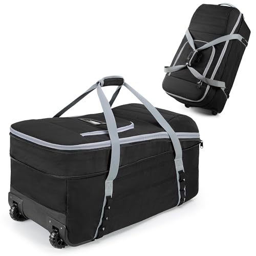 GRAOSO Car Seat Travel Bag with Wheels Compatible with UPPAbaby Aria and Mesa, Infant Padded Car Seat Carrier for Airport, Car Seat Gate Check Bag for Travel with Luggage Tag, Black, Bag Only