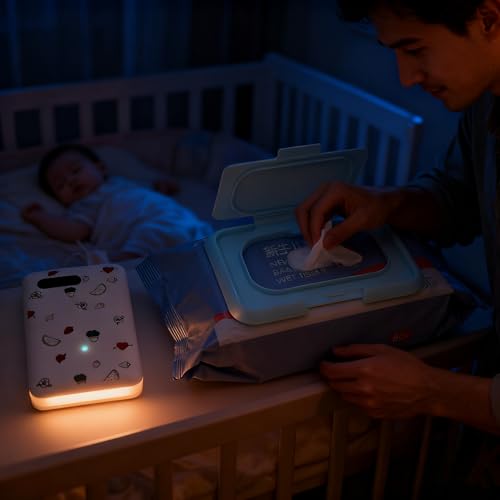 Baby Wipe Warmer, Portable USB Temperature Control, Diaper Wipe Heater, Double Layer Cover for Newborns Parents Diaper Changes Travel Home use