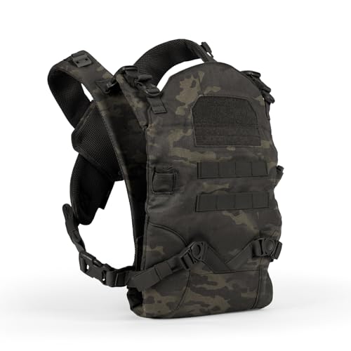Tactical Baby Gear Tactical Baby Carrier for Dads – Ergonomic, Hip Healthy & Comfortable for Infants and Toddlers (8–33 lbs) (Black Camo)