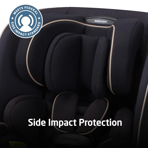 Maxi-Cosi Kani 4-in-1 Infant Kids Convertible Car Seat, Rear-Facing Forward-Facing Carseat, Booster, Slim Fit, Magnetic Buckle, 5-Position Recline, Fits 5-100 lbs, 19-57 in, Caspian Caviar