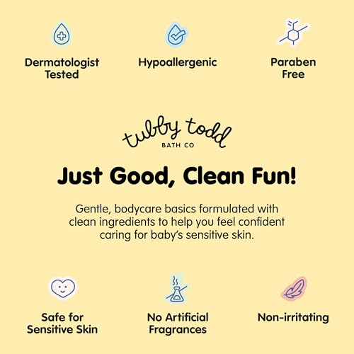TUBBY TODD 3-Step Baby Bath and Skincare Routine, The Regulars Bundle
