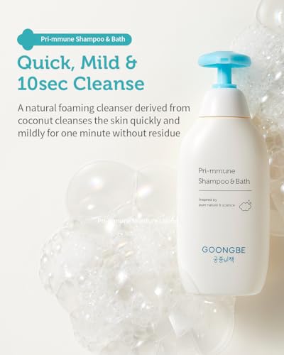 GOONGBE Baby Skincare Travel Set - Korean Baby Skincare & Bath Time Essentials - Shampoo & Bath, Moisutre Lotion, Cream - Hydrating & Nourishing, 3 Items
