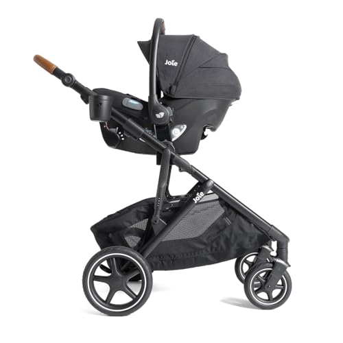 Joie Baby, Chive and Mint Latch - All-in-One Convertible Single-to-Double Modular Stroller with 20+ Customizable Modes & All-Terrain Wheels, and Baseless Infant Car Seat Travel System (Shale)