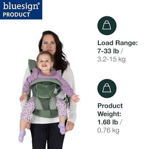 Osprey Poco Soft Convertible Baby Carrier for Newborns - Ergonomic Toddler Sling, Koseret Green