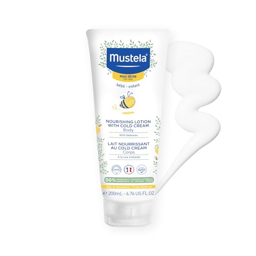 Mustela Baby Dry Skin Bath Time Gift Set - Baby Skin Care Essentials - with Natural Avocado & Cold Cream - 2 Items Set
