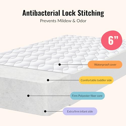 Dream On Me Breathable Full-Size Firm Foam Crib & Toddler Mattress – Dual-Sided Design, Waterproof Vinyl Cover, GREENGUARD Gold & BSA Certified, Fits Full Size Cribs & Toddler Beds