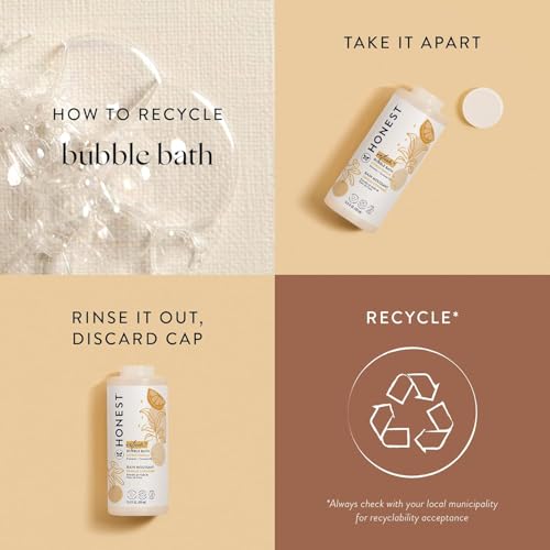 The Honest Company Foaming Bubble Bath, Naturally Derived, Tear-free, Hypoallergenic, Citrus Vanilla Refresh, 12 fl oz