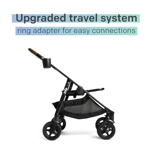 Joie Baby, Poppy Whirl Stroller and Mint Latch Car Seat Travel System (Shale) - 360 Whirl™ Travel System