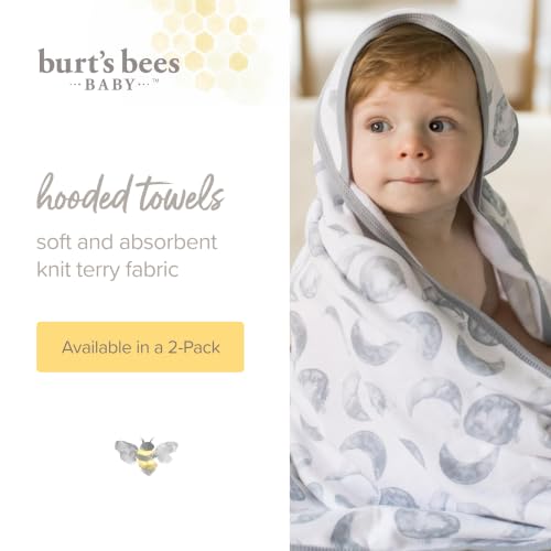 Burt's Bees Baby Infant Hooded Towels, Unisex Bath Essentials, 2-Pack