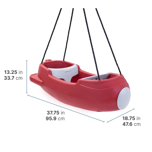 Step2 Rocket Swing for Two, Baby Outdoor Swing, Outside Weather-Resistant Rope, Attach to Playset, for Toddlers 9 Months - 3 Years Old