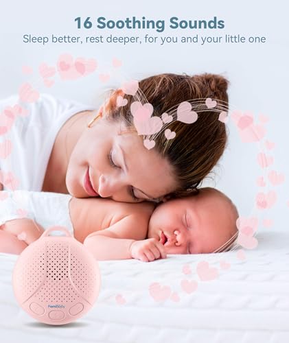 FamiBaby Sound Machine for Babies and Kids - Baby Sleep Soother, Pink