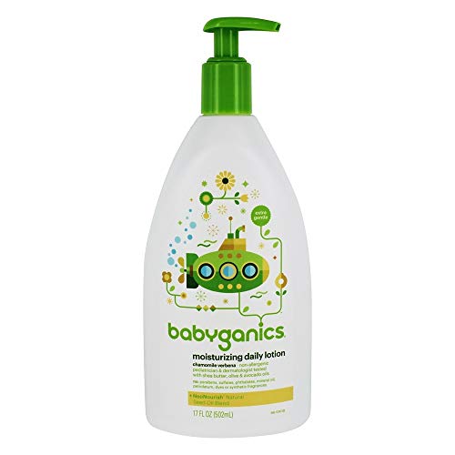 Babyganics Extra Gentle Moisturizing Daily Lotion, Chamomile Verbena, 17 Fluid Ounce (502 ml)
