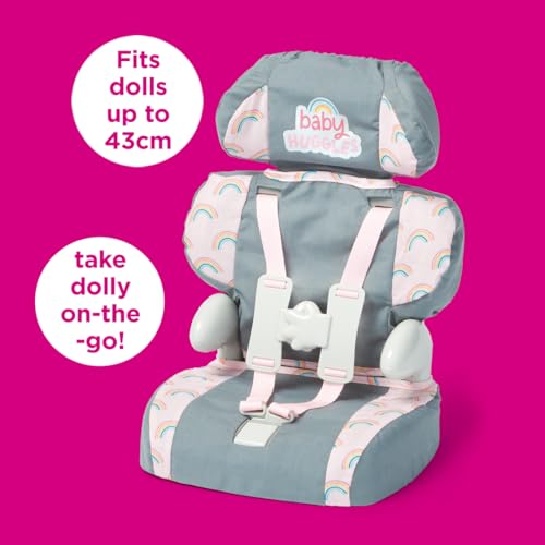 Casdon Grey Car Booster Seat. Dolls Car Booster Seat for Children Aged 3+. Suits Dolls Up to 35cm in Size