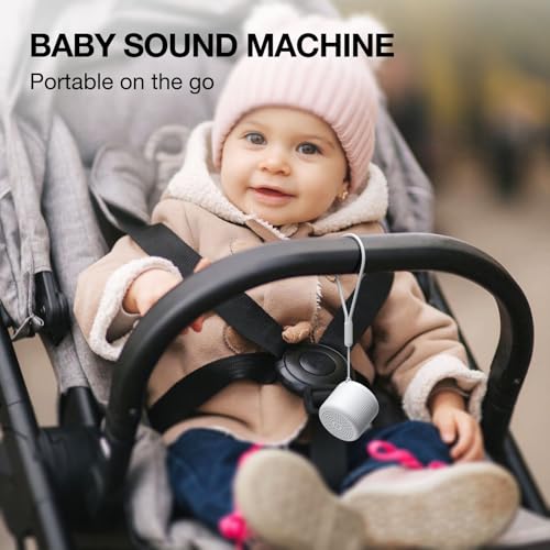 Portable Sound Machine for Baby Adults,LEICEX Travel Sound Machine,15 Non-Looping Sound Timer and Memory Play, Mini White Noise Machine for Sleeping Office Privacy Travel Gift