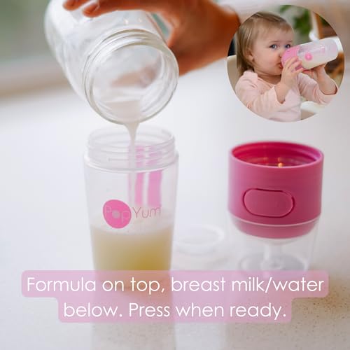 PopYum 9 oz Blue Anti-Colic Formula Making Baby Bottles, 3-Pack